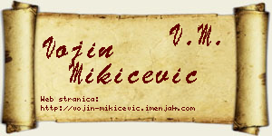 Vojin Mikićević vizit kartica